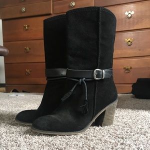 MIA boots, Size 6.5, Black Suede